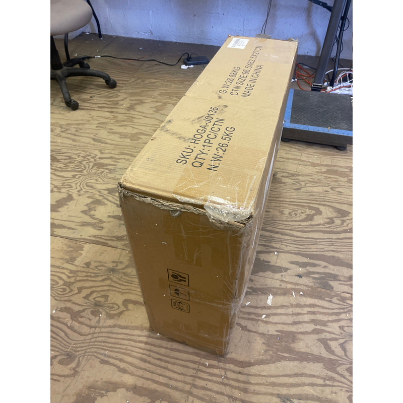 Tribesigns 63" Executive Desk Computer Office Desk Gold Metal Frame White Top