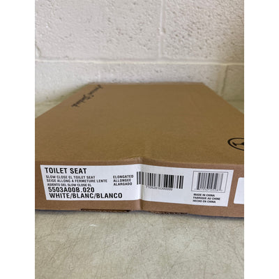 American Standard Slow Elongated Closed Front Toilet Seat, White 5503A00B.020