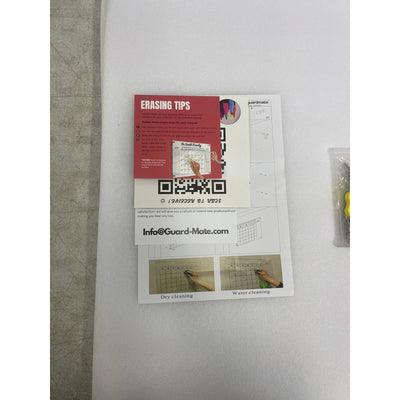 MONTH Calendar w Notes Glass Dry-Erase Board 36" x 24" Wall-Mount with Markers