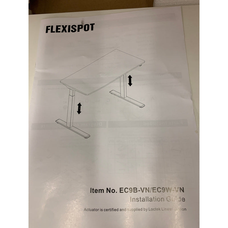 FlexiSpot Standing Desk Adjustable for Sitting Standing White 48"x24"SEE DETAILS