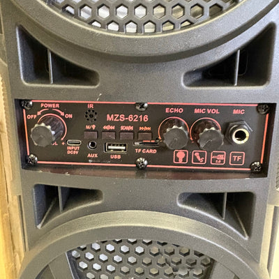 LED Lighting Bluetooth Portable Speaker Karaoke Machine - Black MZS-6216