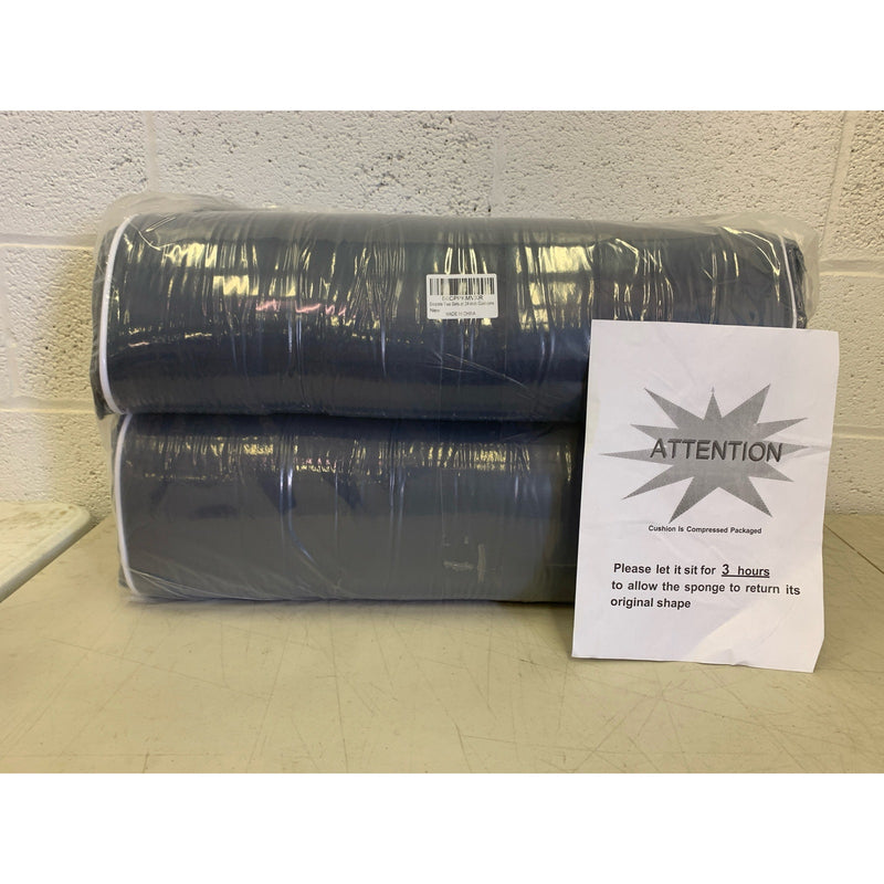 Enipate Outdoor Deep Seat Cushion Set of 2,   24"L x 24"W, Blue Polyester Fabric