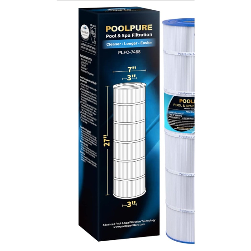 POOLPURE Filter Replacement, Cleans 115 sq.ft Pool Cartridge Filter C-7468
