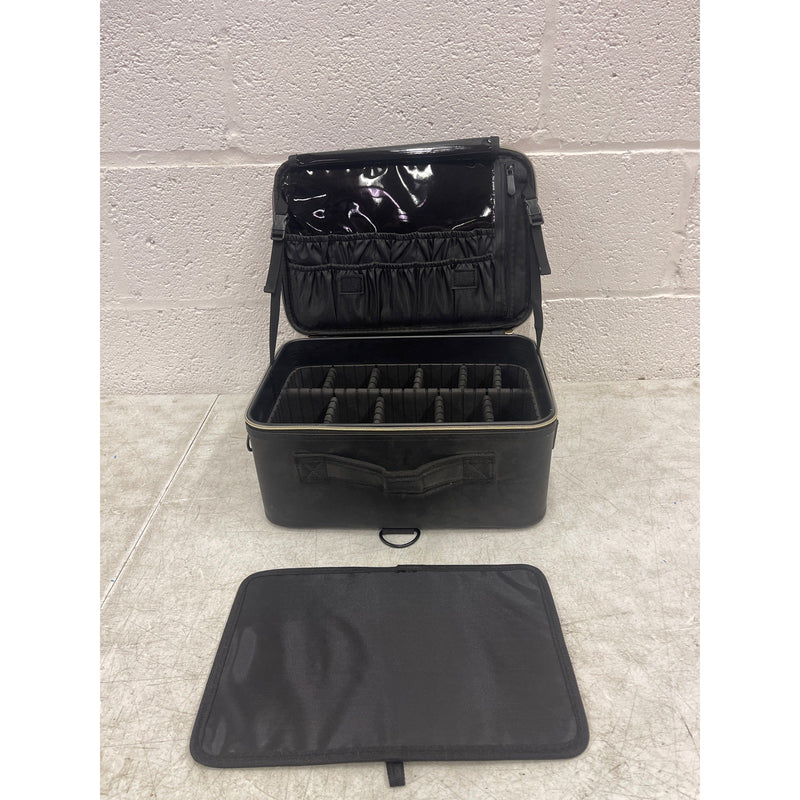 13 x 9 x 6 Inch Traveling Makeup Case, Multiple Compartments for Storage