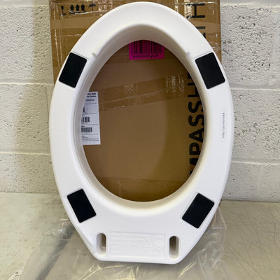 Carex Elongated Toilet Seat Riser for Assistance Sitting, adds 3.5in - White