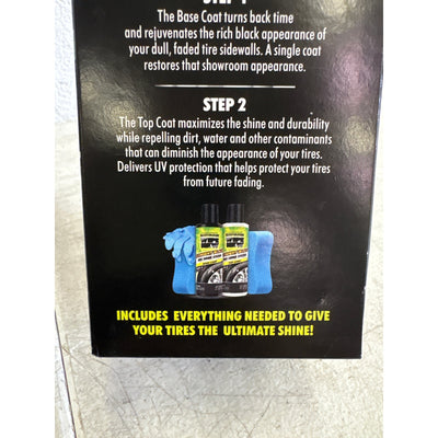 Wipe New Midnight Black Tire Shine Kit, Ultimate Tire Shine, Wet Look 8 Fl Oz