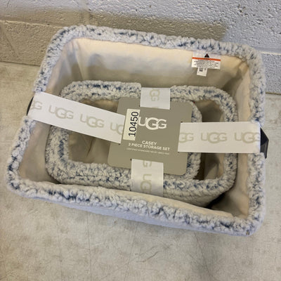 Ugg Casey 3 Piece Storage Set, Baskets with Handles, Home Organization - White