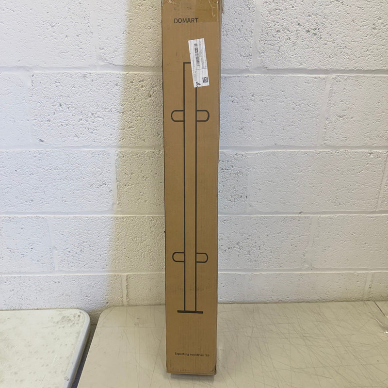 Domart Stainless Steel Square Glass Railing Post System with Clamp, 85cm, Black