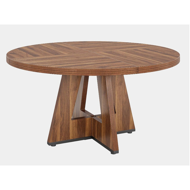 Tribesigns Round Dining Table for 4, 47" Wooden Kitchen Farmhouse Dinner Table