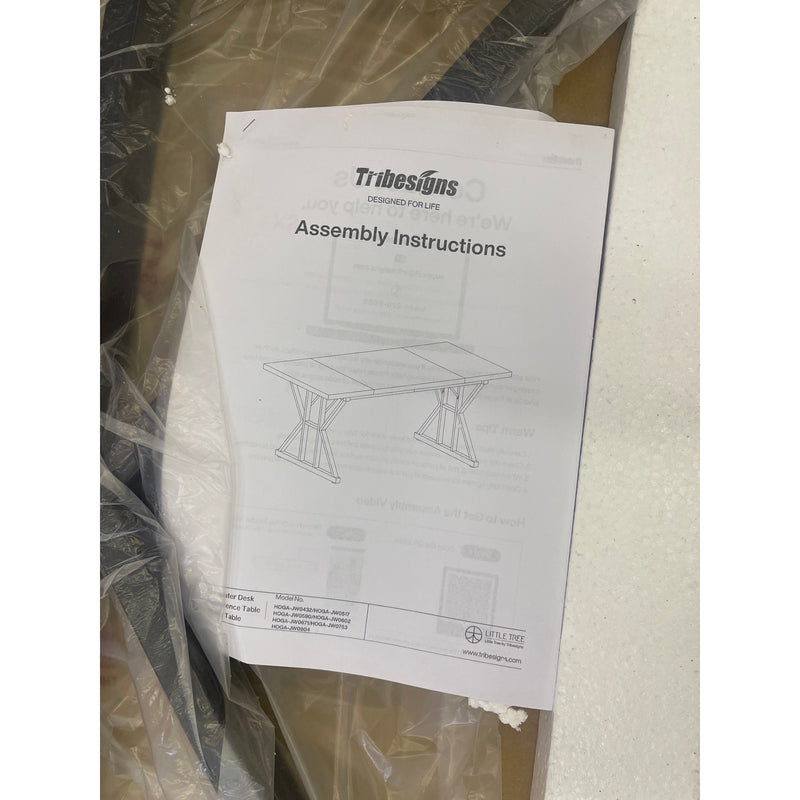 Tribesigns Wood Dining Table, Farmhouse 71" x 30" Kitchen Table for 6 People Tan