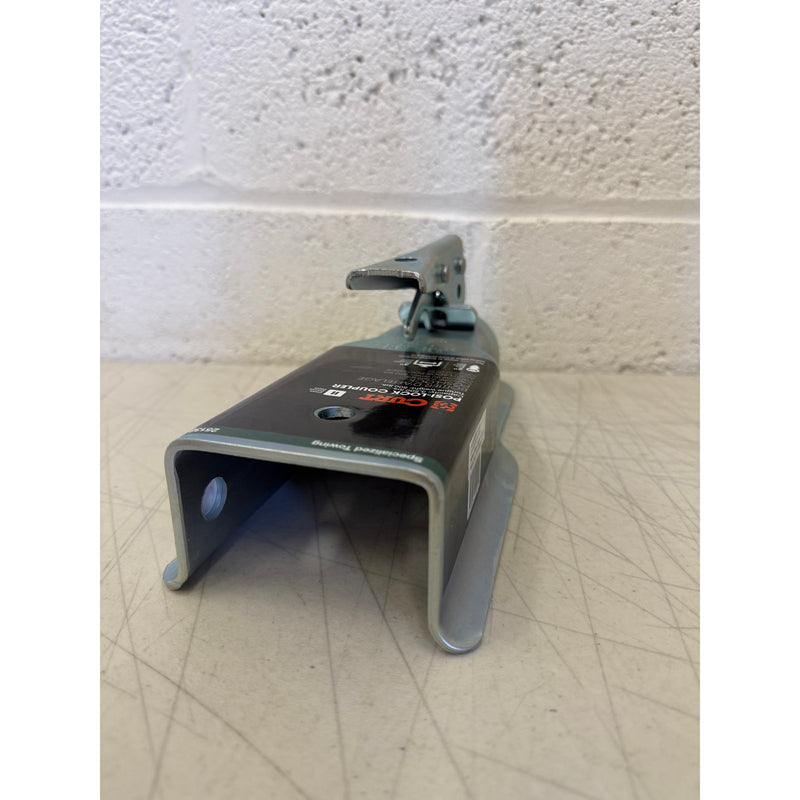 CURT 2" Straight-Tongue Coupler with Posi-Lock (3" Channel, 3,500 lbs, Zinc)