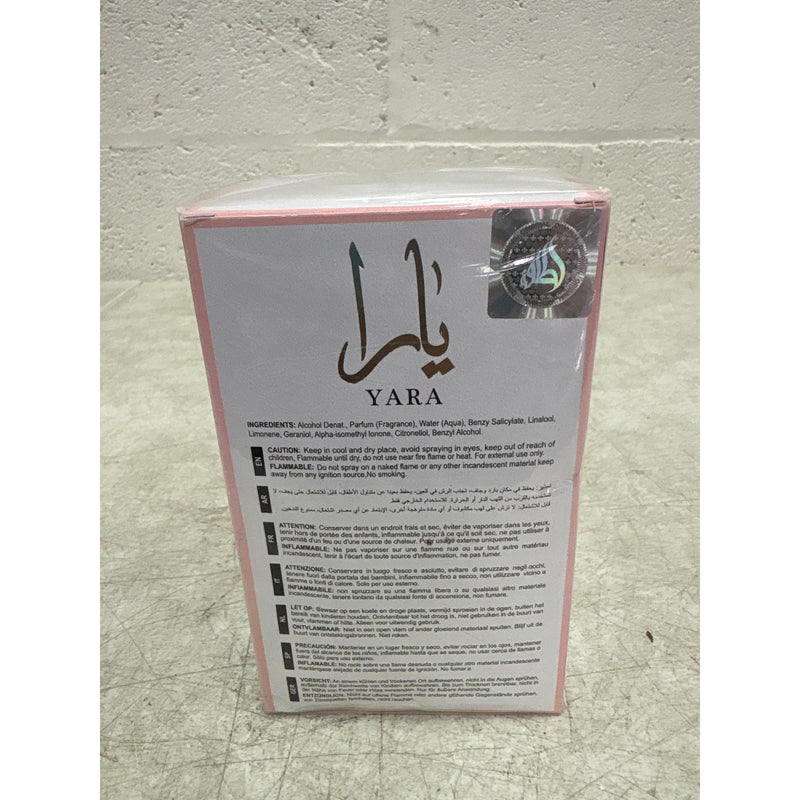 Lattafa Yara - Vanilla Gourmand Fruity Floral Eau de Parfum Long-Lasting 3.4 Oz