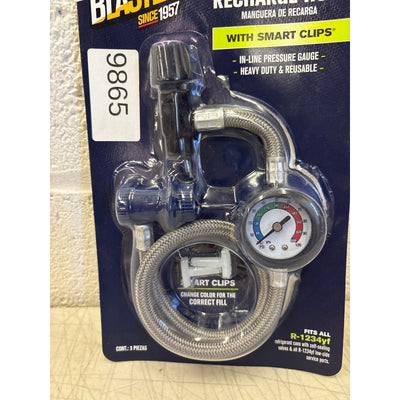 Blaster Recharge Hose with Smart Clips, In-line Pressure Gauge R1234yf