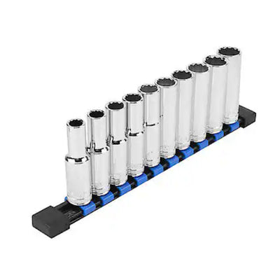 DieHard 1/2" Drive 12-Point Deep Socket Set Metric 10-Piece Hand Tool - DHP55256