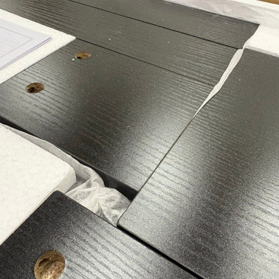 FCH Computer Desk, Multifunctional Workstation Drawers Keyboard Tray Hutch Black