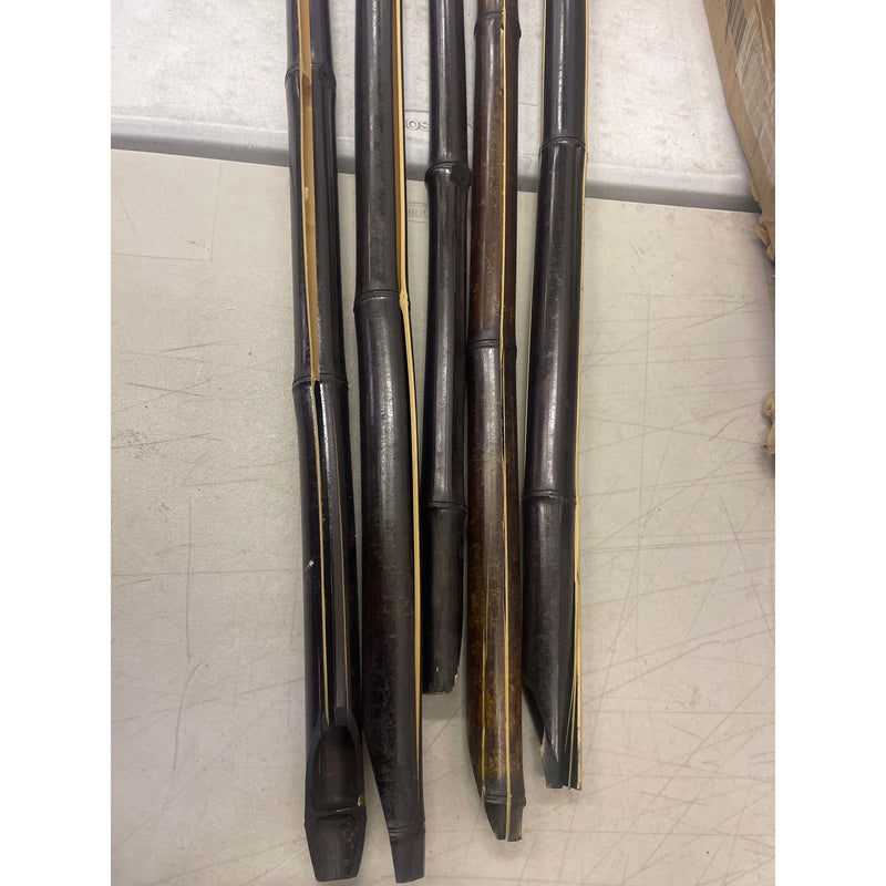 Patio Essentials 5 Ft Bamboo Torch, 5-Pack Dark Brown Bamboo Tiki Torches