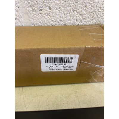 Muzata Black Side Mount Cable Railing Post 42x2x2" Level Drilled Stainless Steel