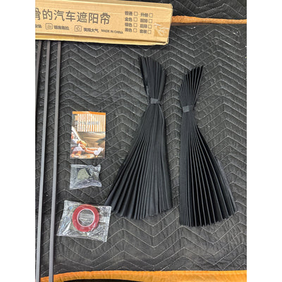 4-Piece Car Window Shade Side Sun Curtain Magentic, Privacy Front&Back, Black