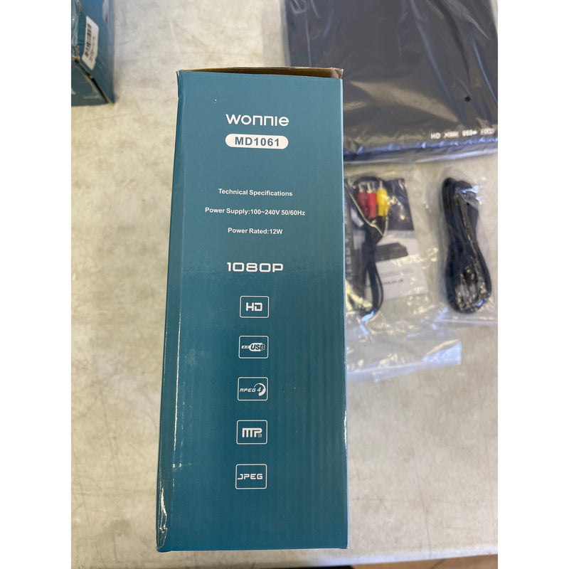 WONNIE HD DVD Player for TV, CD Players for Home Remote Control Included Black