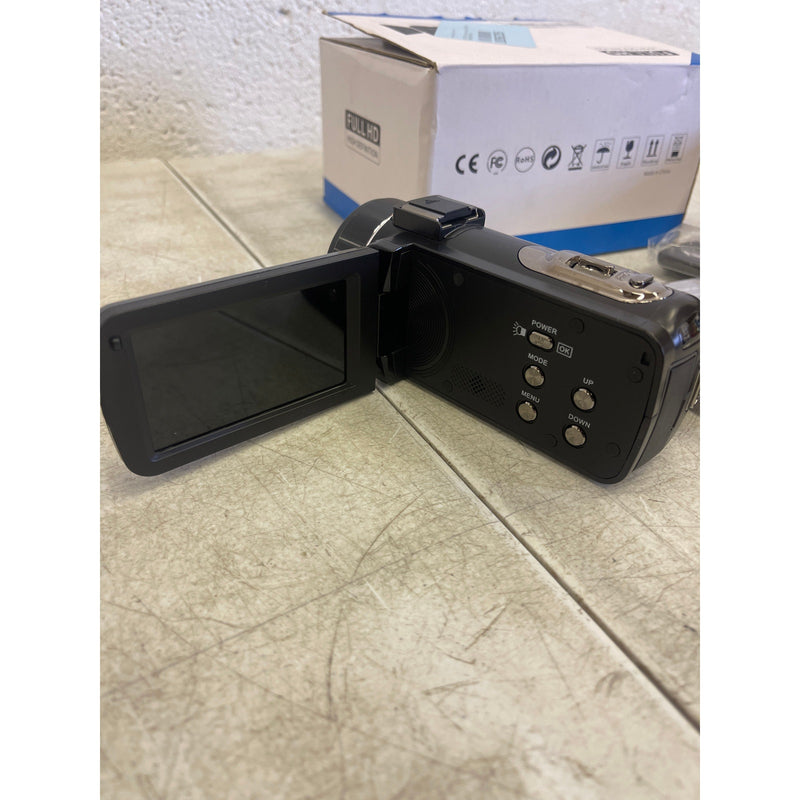 ACTITOP Video Camera FHD 1080P 30FPS 36MP 16X with Case & Remote - Black