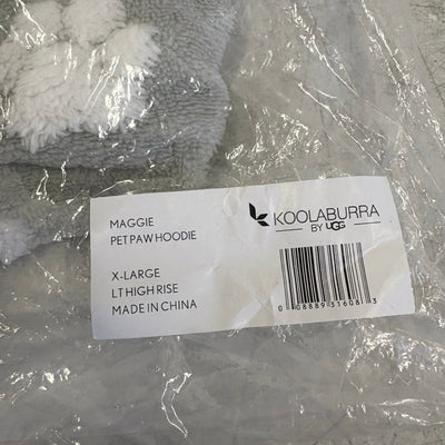 Koolaburra by UGG Pet Maggie Paw Hoodie Dog Jacket 20-21" Collar, Gray - XL