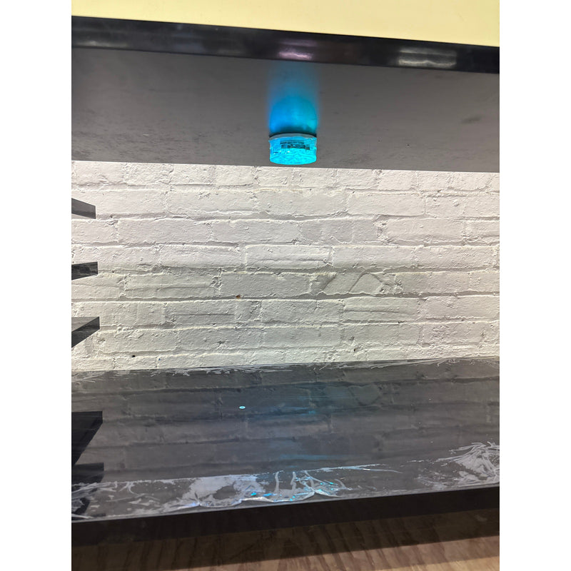 Coffee Table 39.5" L x 20" H x 20" W TV Stand, with LED Light & Remote Black