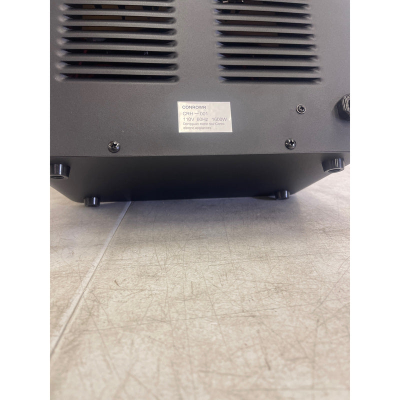Conrowr Electric Space Heater, Light-Up Fireplace Affect,, 110 V Portable, Black