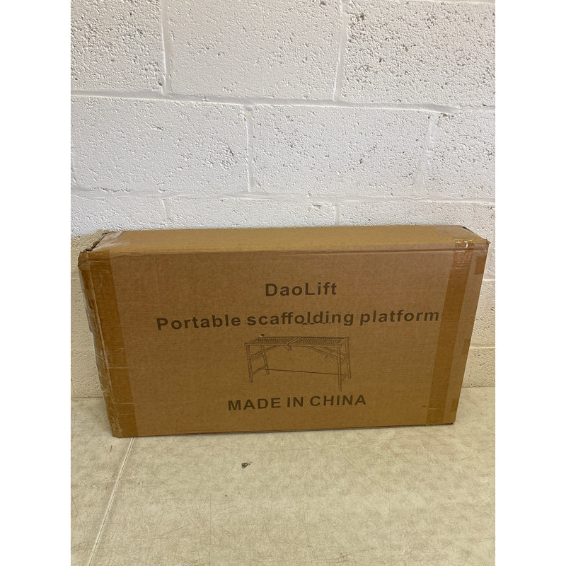 DaoLift 62.99"x14.74" Carbon Steel Scaffolding Platform CAP 660 LBS 32-50" H