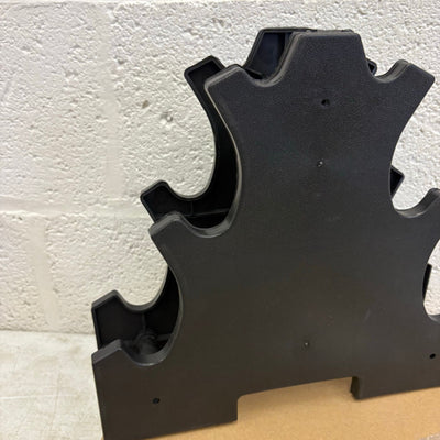 3-Tier Dumbbell Rack, Rack Only, Holds up to a 10lb Dumbbell, Plastic, Black