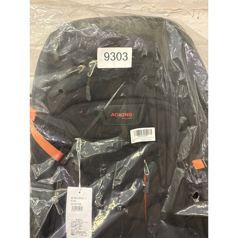 Aoking 22" Travel Backpack with Wheels & Handle - Black with Orange SLN67056-1