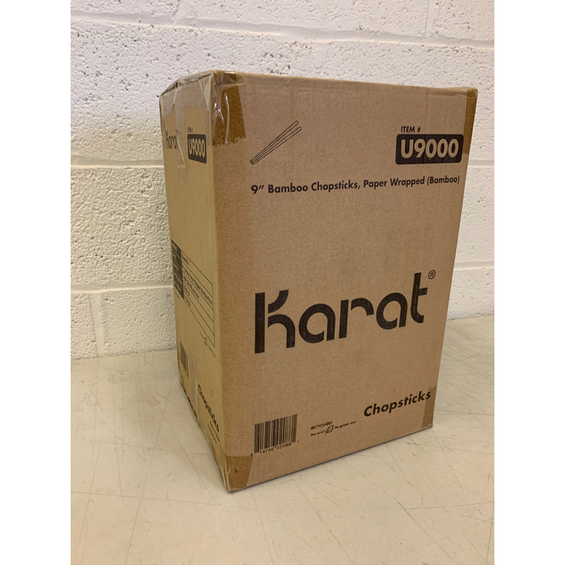 NEW1000 Pairs Karat Bamboo Chopsticks  9” Paper Wrapped, U9000 MANY AVAILABLE