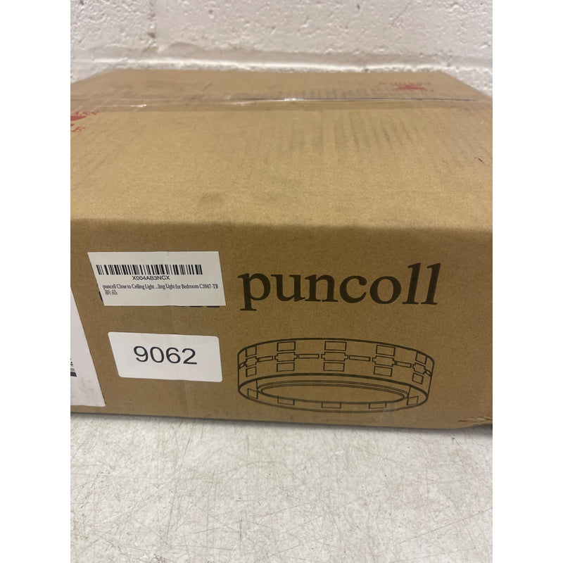 Puncoll Gold Flush Mount Light Fixture - 13-inch Ceiling Lights 3000K -C3947 TB
