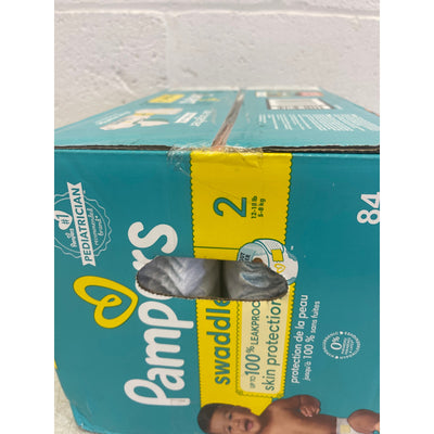 Pampers Swaddlers Diapers - Size 2 12-18 lbs, 84 Count, Ultra Soft Disposable