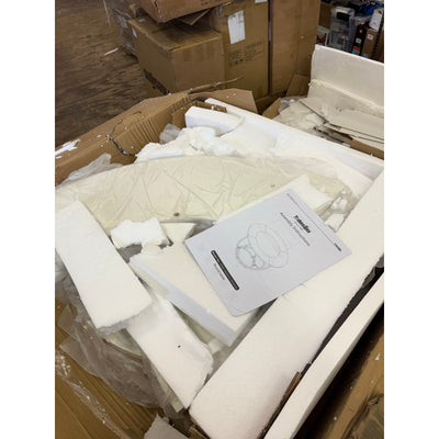 Tribesigns Round Dining Table for 4, Modern 47" Kitchen Table, Gold Metal Base