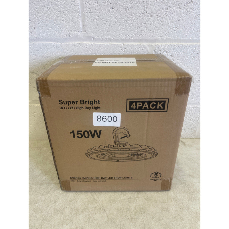 Pack-of-4 UFO LED High Bay Light 150W 16,500LM Commercial Lights Energy Saving