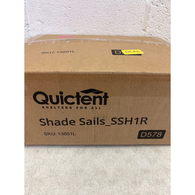 Quictent 20x16 ft Shade Sail with Hardware Kit Rectangle Sun Shade Sail - Blue