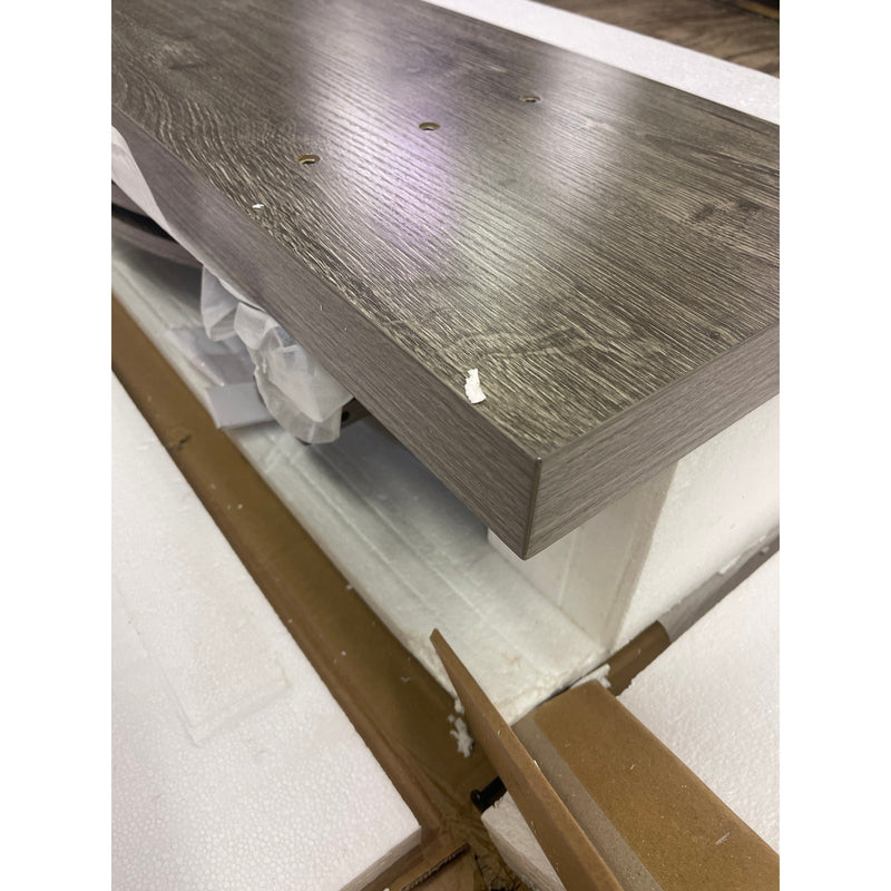 Tribesigns 39" Farmhouse Console Table Entryway Table, Geometric Base Gray, READ