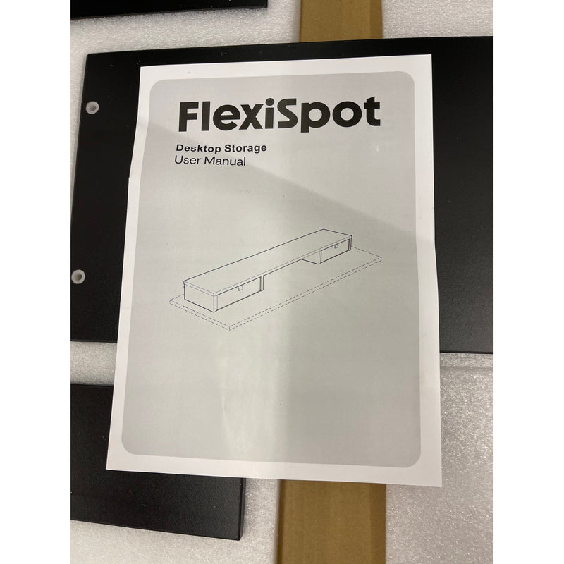 TOP ONLY FLEXISPOT Standing Desk Top w Drawers Solid 1-Piece 55"x28" Black
