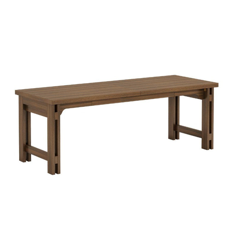 Tribesigns 79" Rectangular Brown Wood Computer Desk Home Office for Two-Person