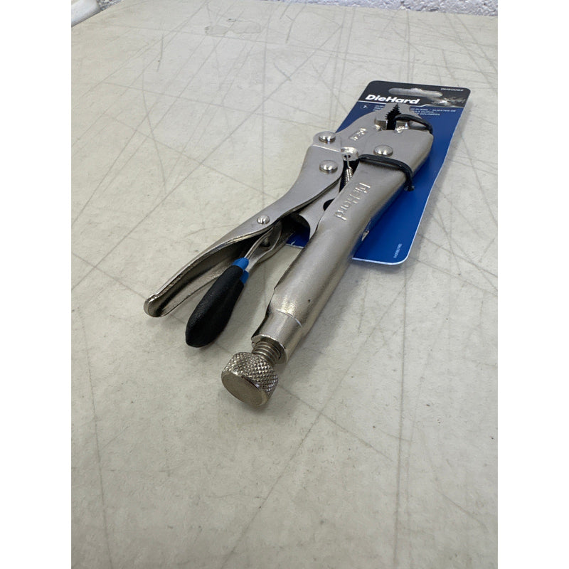 DieHard Curved Jaw Locking Pliers 7", Knob to Adjust Pressure, Resists Corrosion