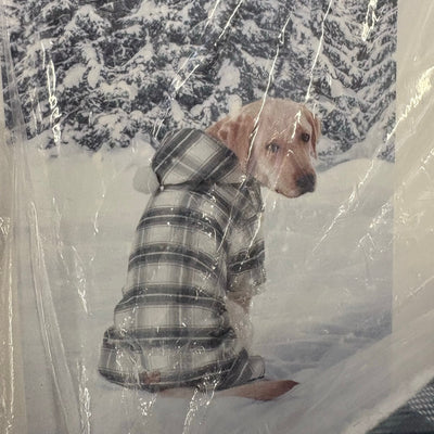 Koolaburra by UGG Pet Alfie Pajama w Hood Dog 20-21" Collar Gray Plaid, X-Large