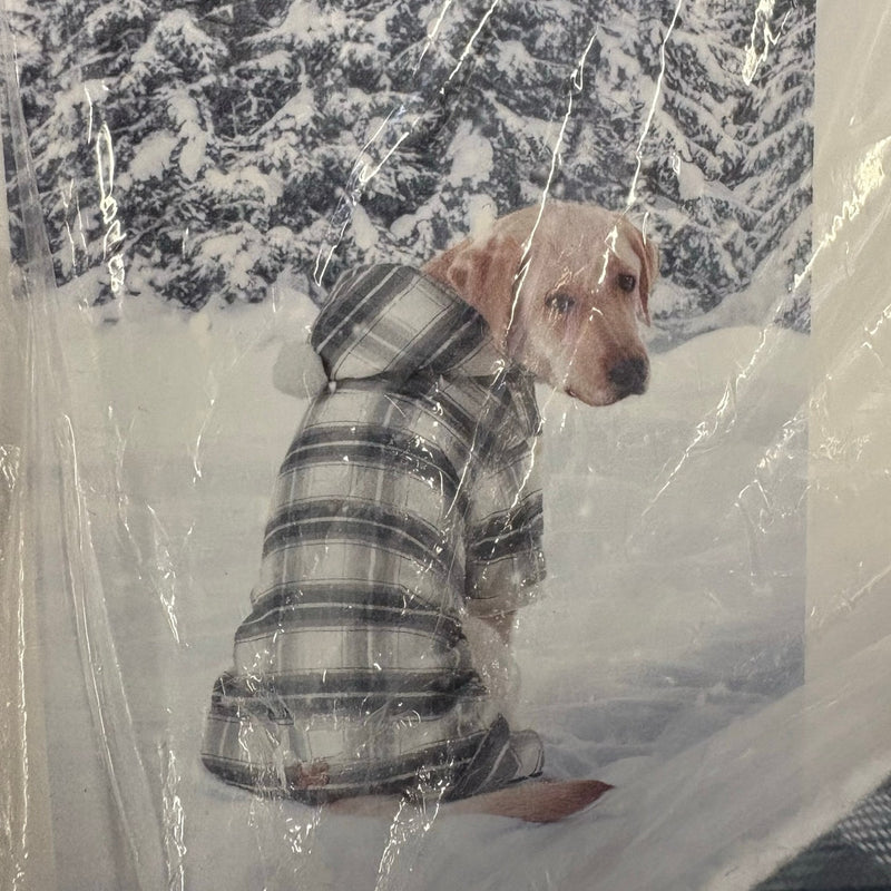 Koolaburra by UGG Pet Alfie Pajama w Hood Dog 20-21" Collar Gray Plaid, X-Large