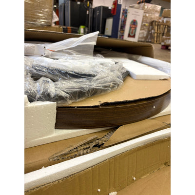 Tribesigns Wooden Coffee Table, 2-Tier Round Cocktail Table with Shelf, Brown