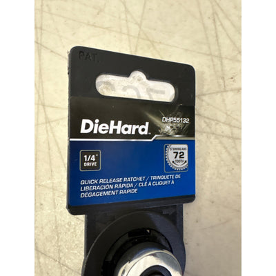 DieHard 1/4" Drive Quick Release Ratchet 72 Tooth 5" Length Hand Tool - DHP55132