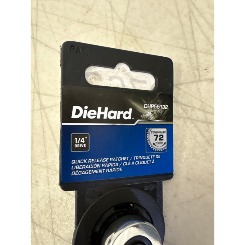 DieHard 1/4" Drive Quick Release Ratchet 72 Tooth 5" Length Hand Tool - DHP55132