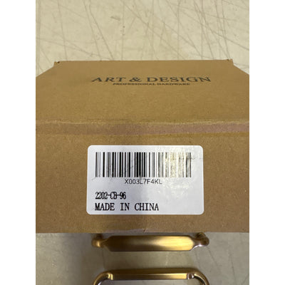 6-Pack Goo-Ki Champagne Bronze Drawer Handles 3-3/4" Hole Centers Straight Pull