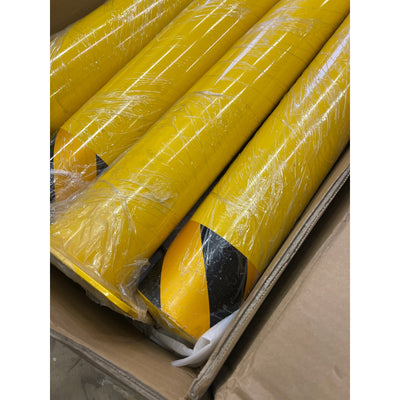 GARVEE 4-Pack 4.5" Diameter Safety Steel Bollard Posts for Security 36" Tall