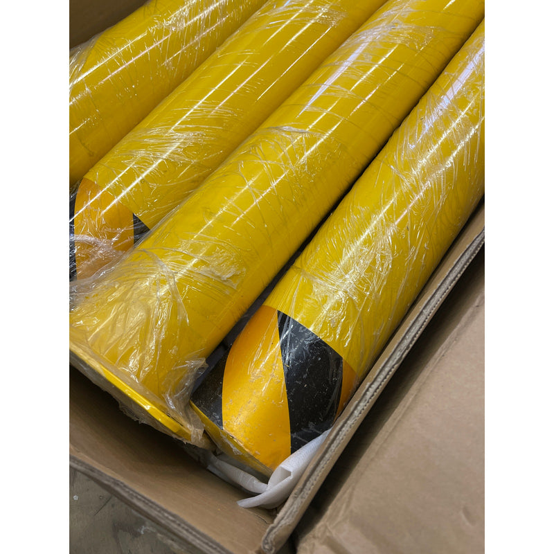 GARVEE 4-Pack 4.5" Diameter Safety Steel Bollard Posts for Security 36" Tall