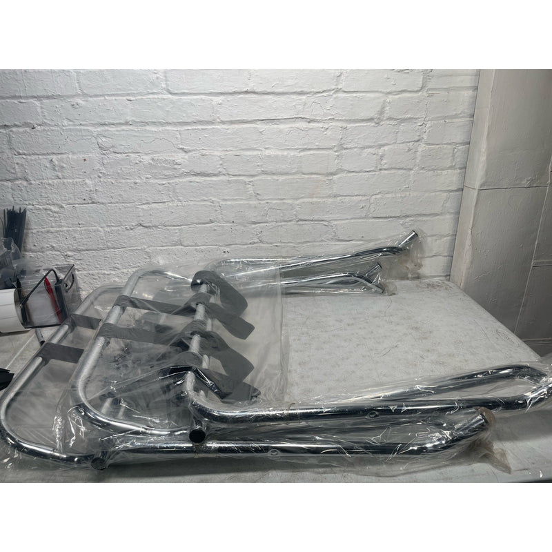 Folding Stainless Steel Luggage Rack, Chrome, Set of 2, Commercial/Residential