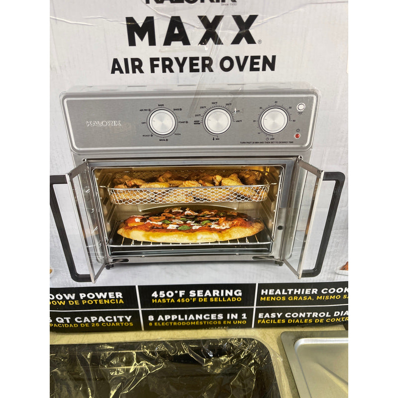 Kalorik MAXX Air Fryer 26-Quart Stainless Steel Toaster Oven Combo w Accessories
